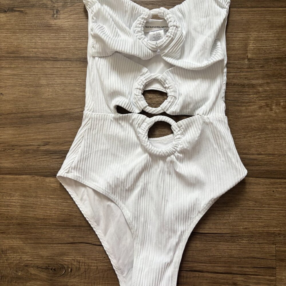 Alexandra Miro - Anya Swimsuit (White Rib) - Picture 3 of 5